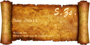 Sas Zsolt névjegykártya